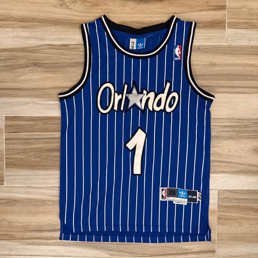 Adidas Orlando Magic Tracy McGrady 1 NBA Jersey Blue Pinstripe XS Length +2
